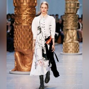 Chloé x  Rita Ackermann Fall/Winter 2020 dress collaboration Runway Size 38